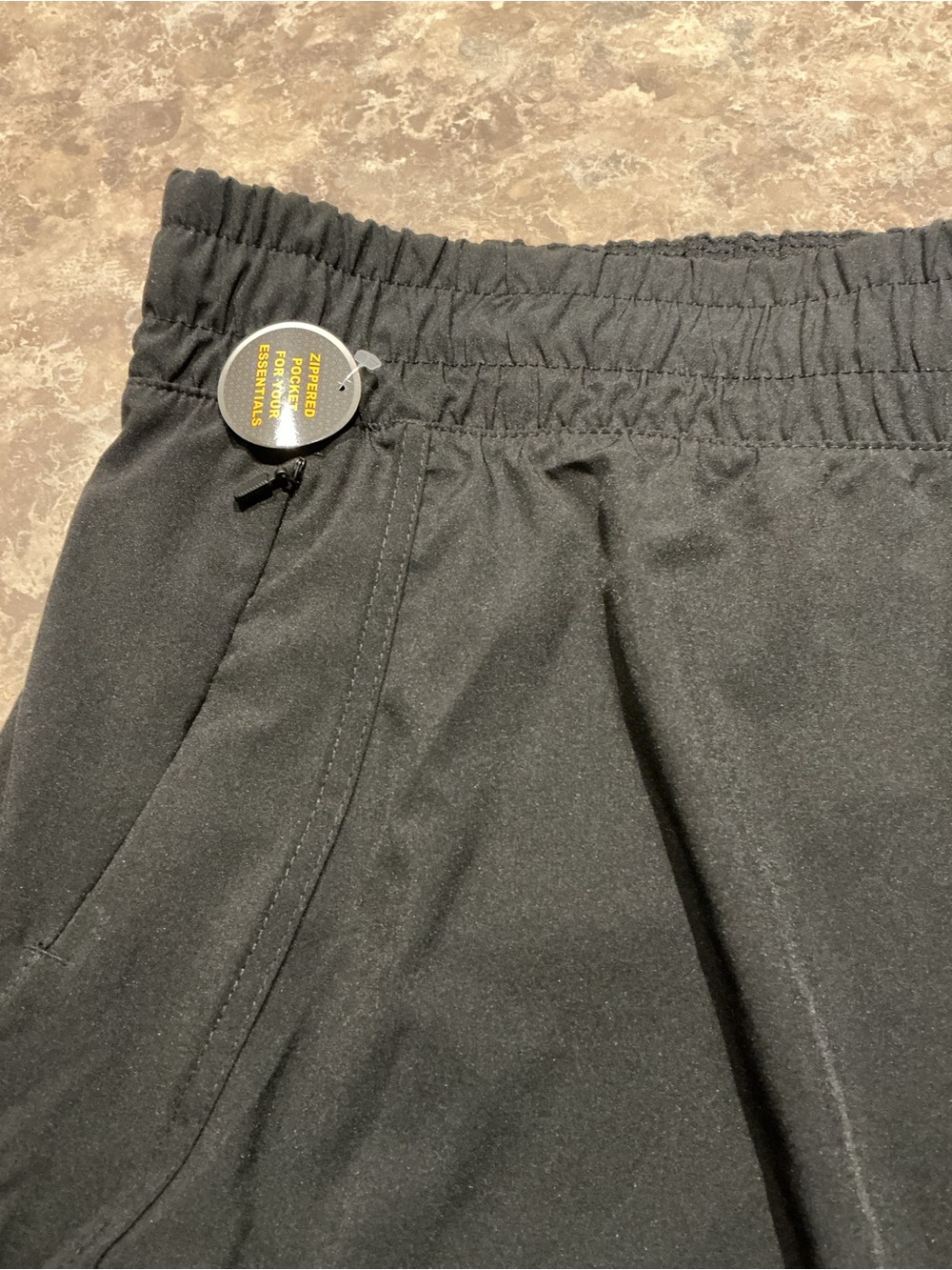 Women’s Avia Black Athletic Running Shorts with Zip Pocket - Picture 2 of 5